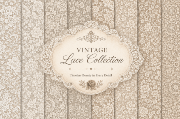 Vintage Victorian Floral Lace Seamless P