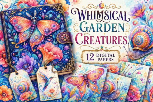Whimsical Garden Creature Papers