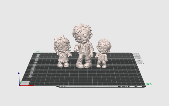 Zombie Family STL Set | 3 Cute Halloween 3D Print Models - Image 5
