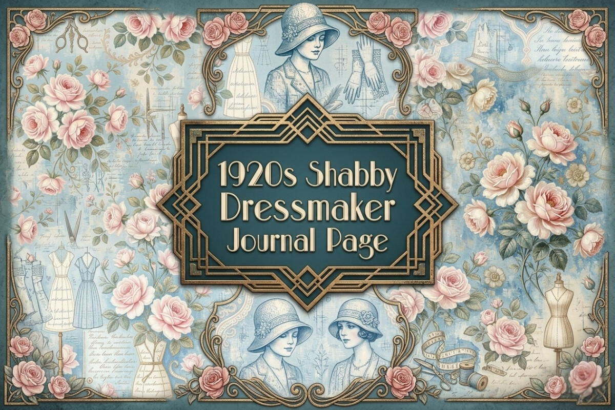 1920s Shabby Dressmaker Journal Page
