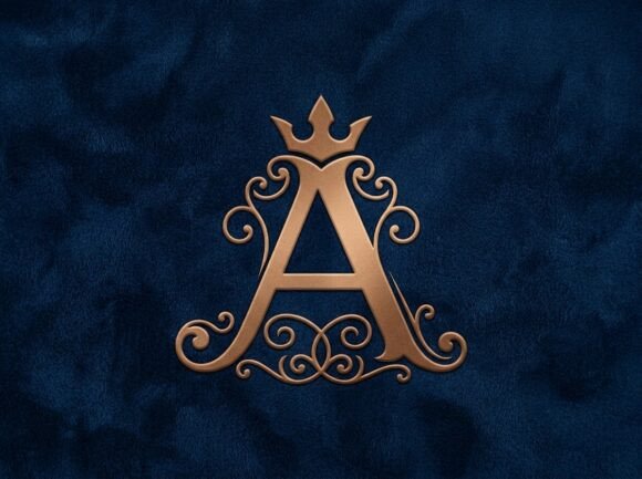 A Crown Monogram Logo SVG
