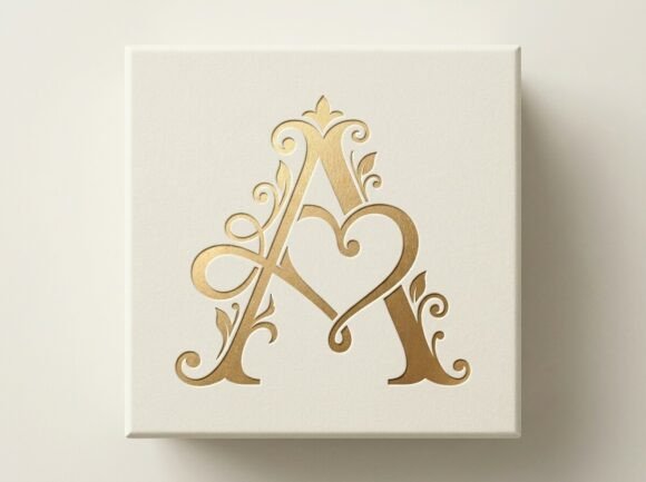 A Heart Monogram Logo SVG