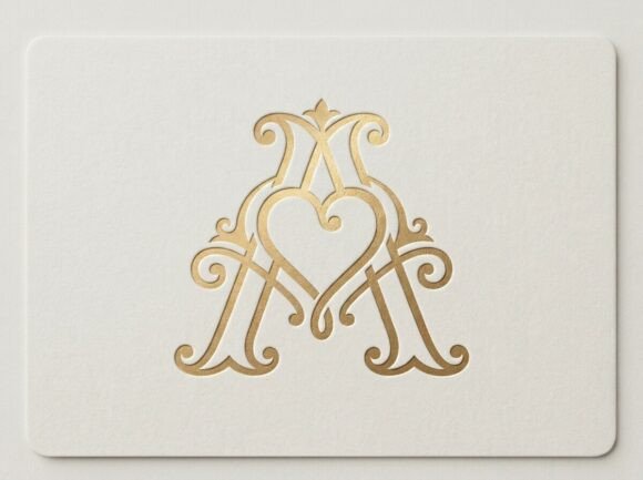 A Romantic Love Monogram SVG