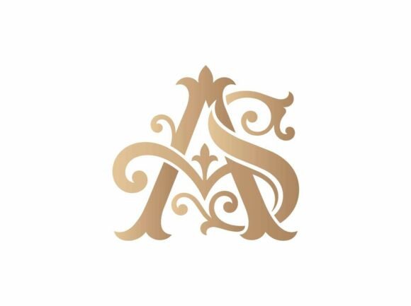 AS Classic Wedding Monogram SVG