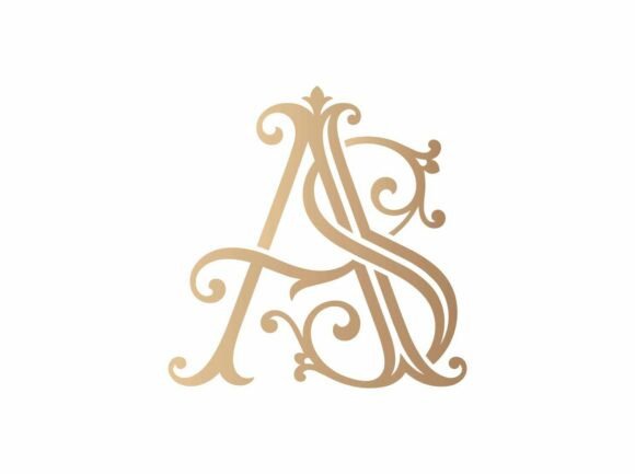AS Ornate Monogram Logo SVG