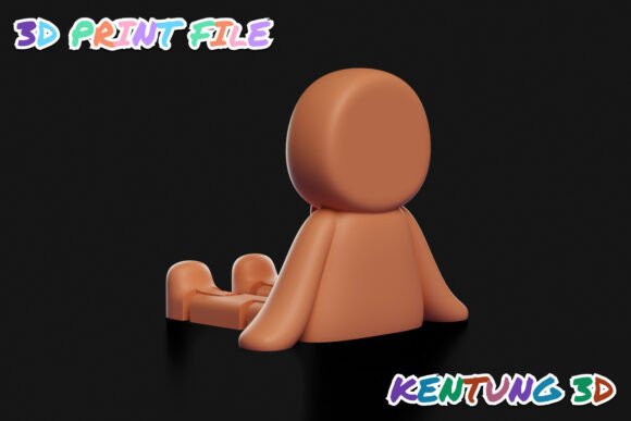 Articulated Sitting Gingerbread 3D STL | Print-in-Place Flexi Christmas Figure - Image 4