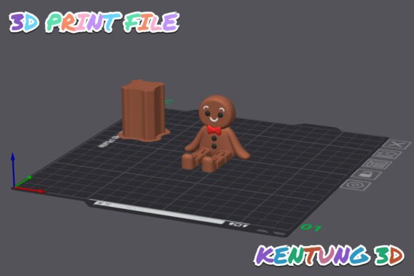Articulated Sitting Gingerbread 3D STL | Print-in-Place Flexi Christmas Figure - Image 7