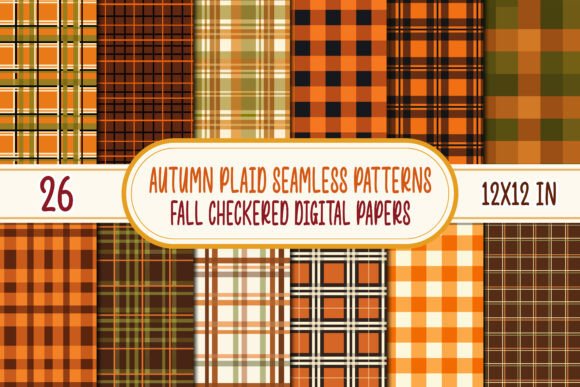 Autumn Plaid Seamless Digital Papers