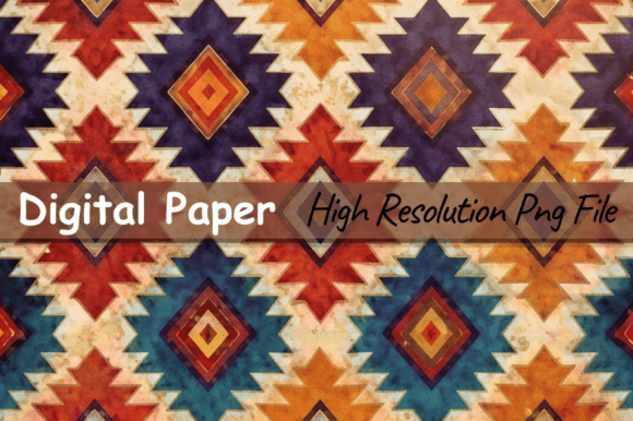 Aztec Geometric Digital Paper,Pattern Pn
