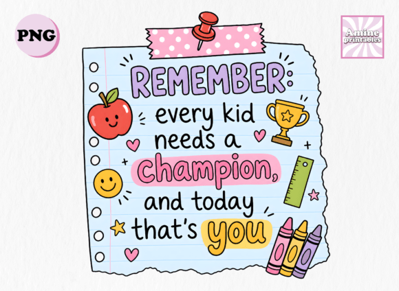 Boho Teacher Positive Quote Reminder PNG