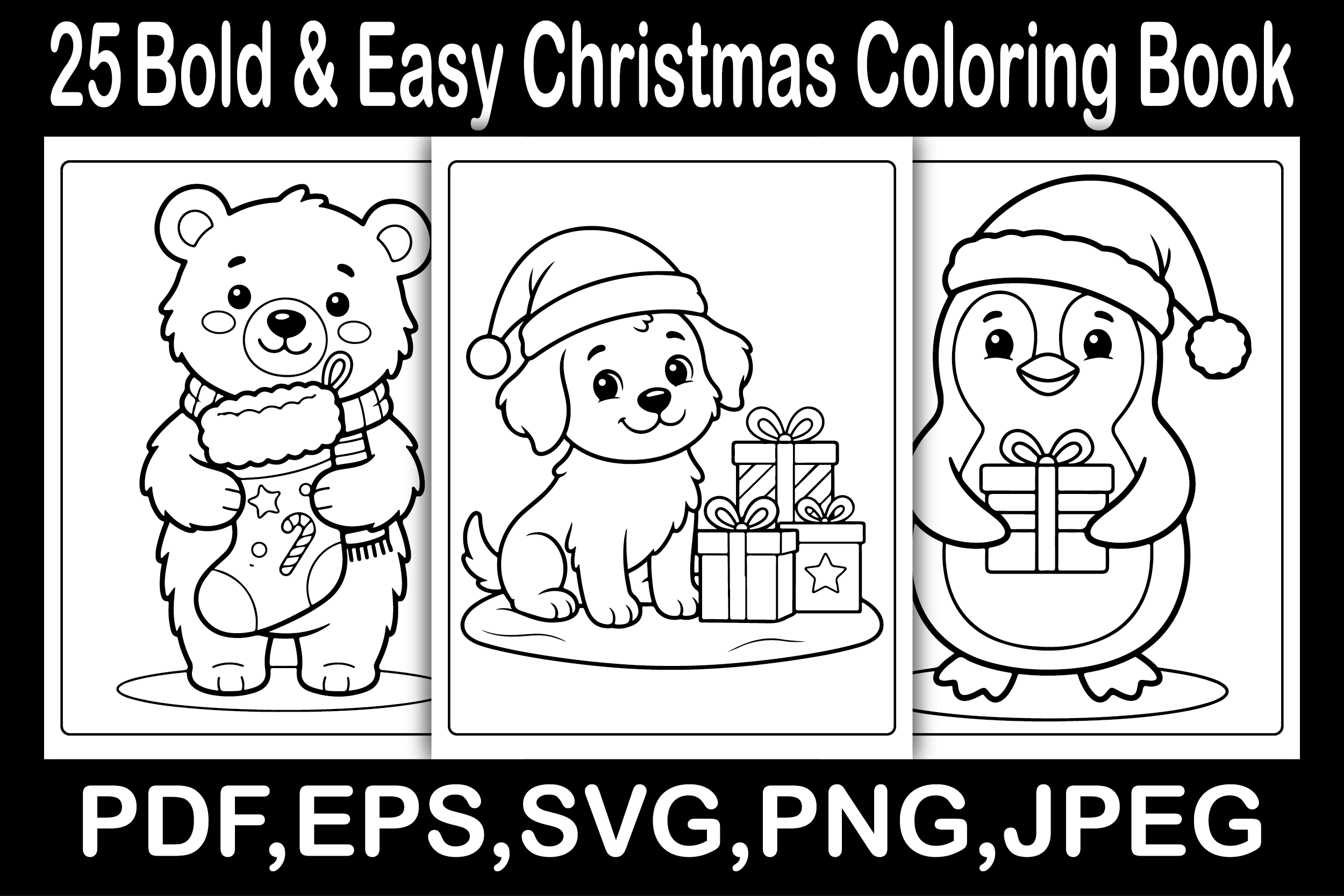 Bold & Easy Christmas Coloring Book