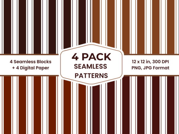 Brown Stripe Seamless Pattern Bundle