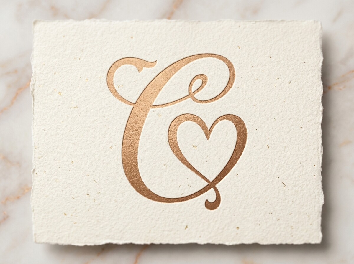 C Heart Monogram Logo SVG