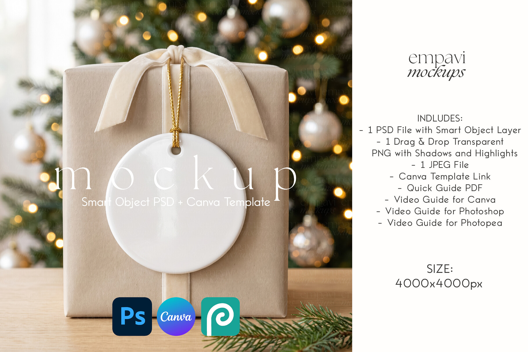 Christmas Ornament Mockup