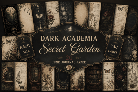 Dark Academia Secret Garden Junk Journal