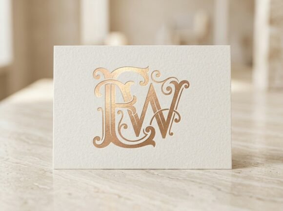 EW Elegant Monogram Logo SVG