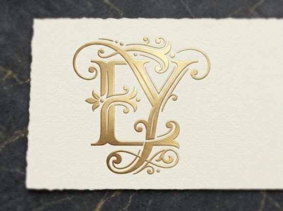 EY Elegant Monogram Logo SVG