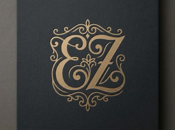 EZ Crest Monogram Logo SVG