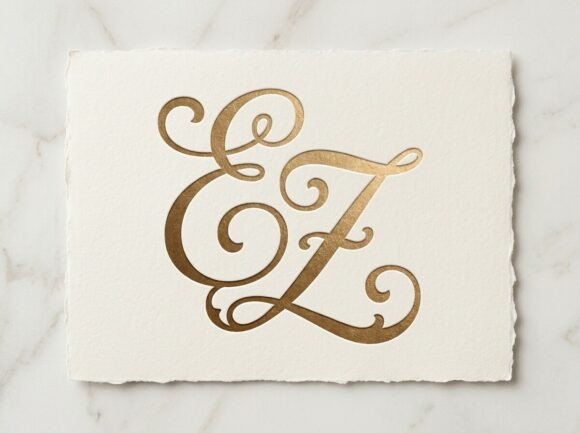 EZ Elegant Monogram Logo SVG