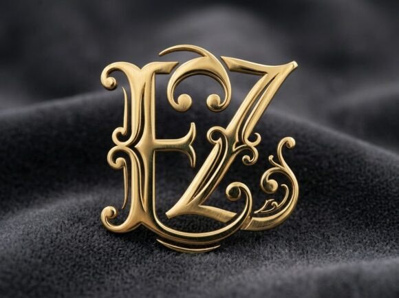 EZ Luxury Initial Monogram SVG