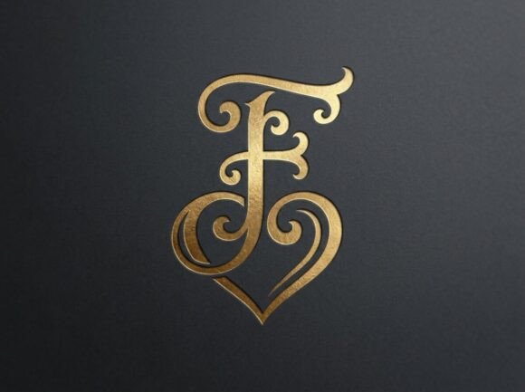 F Love Monogram Logo SVG