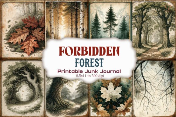 Forbidden Forest Junk Journal Pages