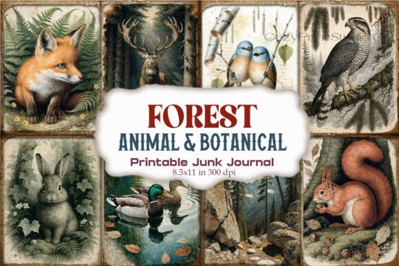 Forest Animal & Botanical Junk Journal