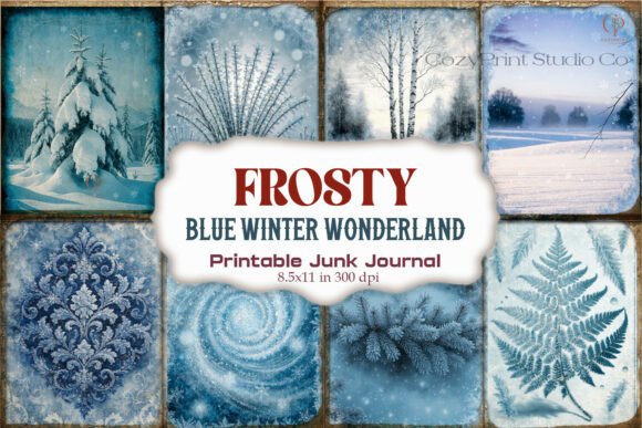 Frosty Blue Winter Wonderland Pages