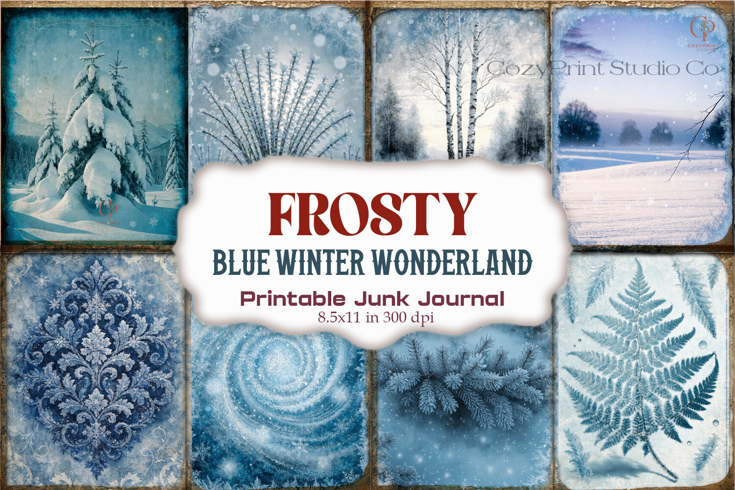 Frosty Blue Winter Wonderland Pages