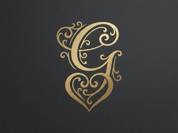 G Heart Monogram Logo SVG