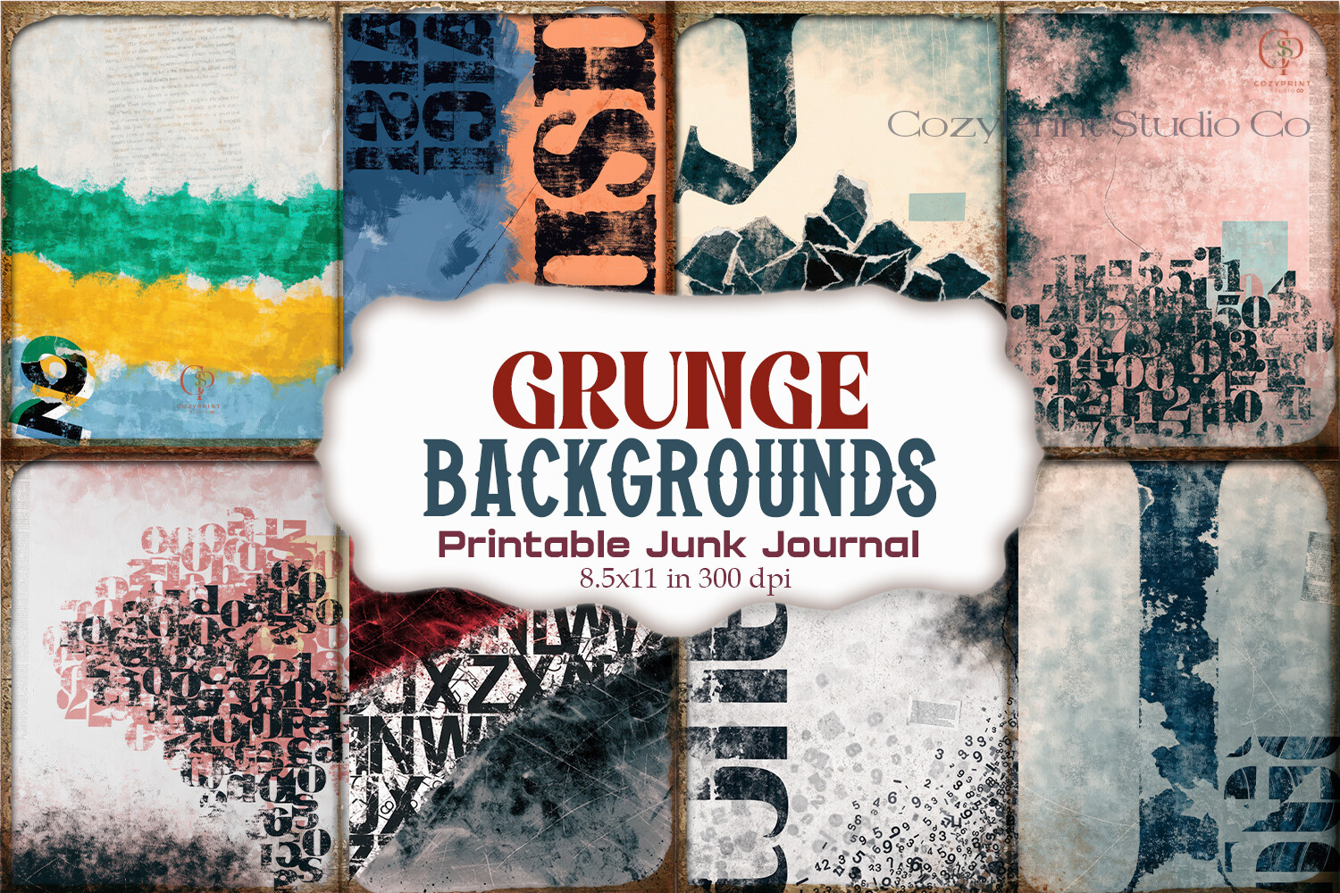 Grunge Backgrounds Junk Journal Paper