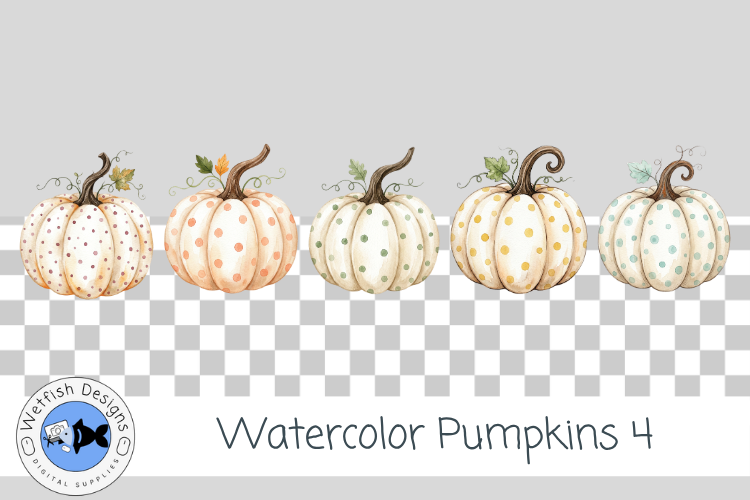 Halloween Watercolor Pumpkins 4