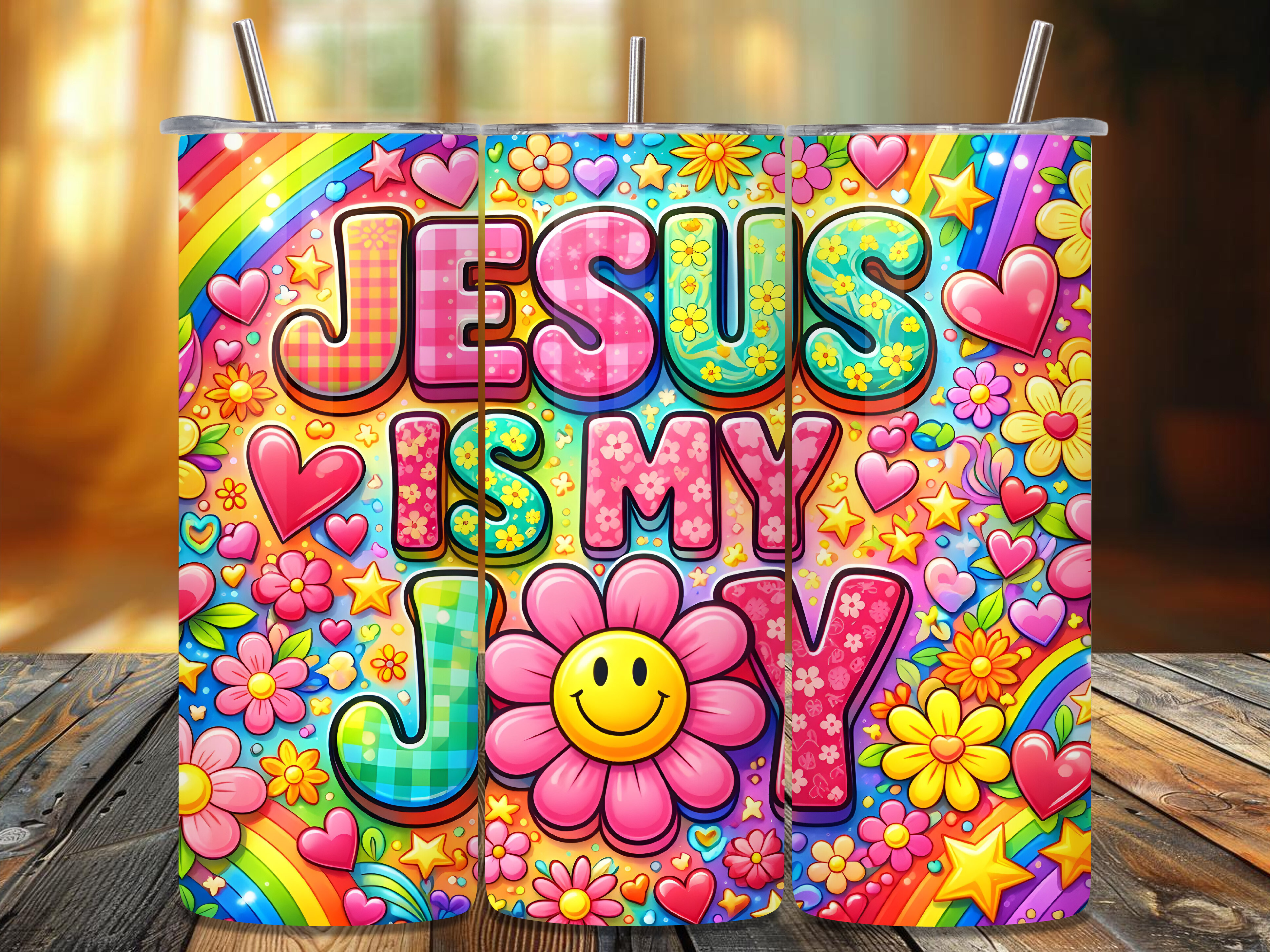 Jesus is My Joy Daisy 20oz Tumbler Wrap
