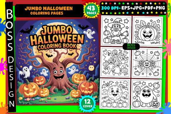 Jumbo Halloween Coloring Pages for Kids