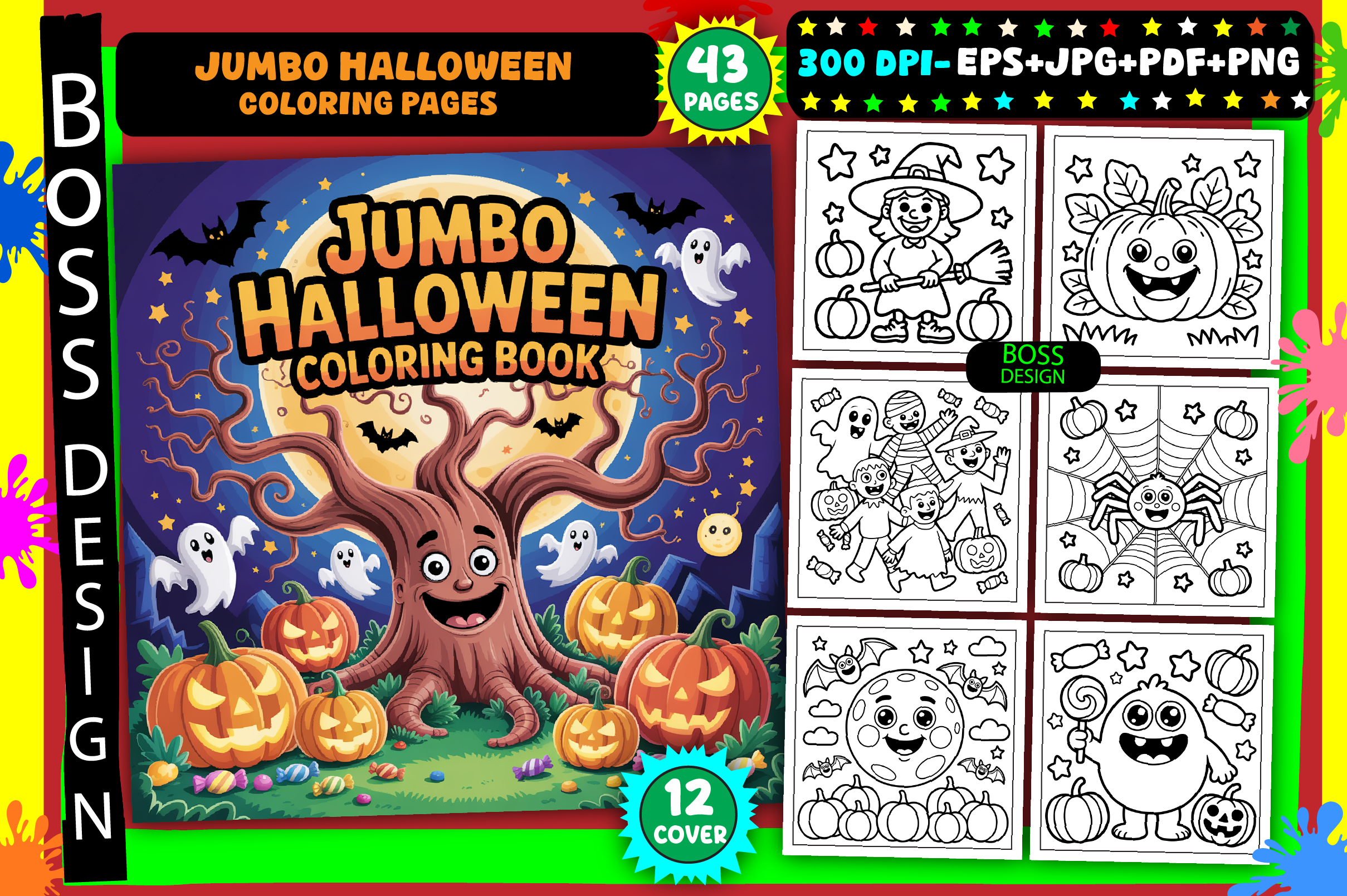 Jumbo Halloween Coloring Pages for Kids