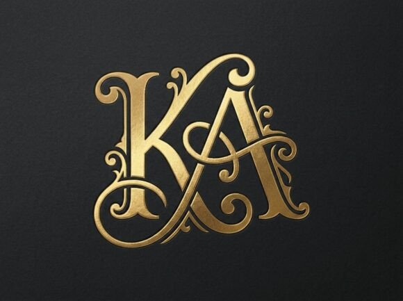 KA Fashion Beauty Cosmetic Monogram Logo