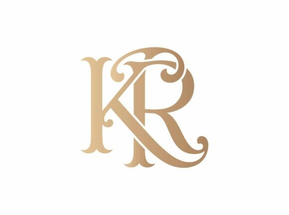 KR Premium Monogram Logo SVG