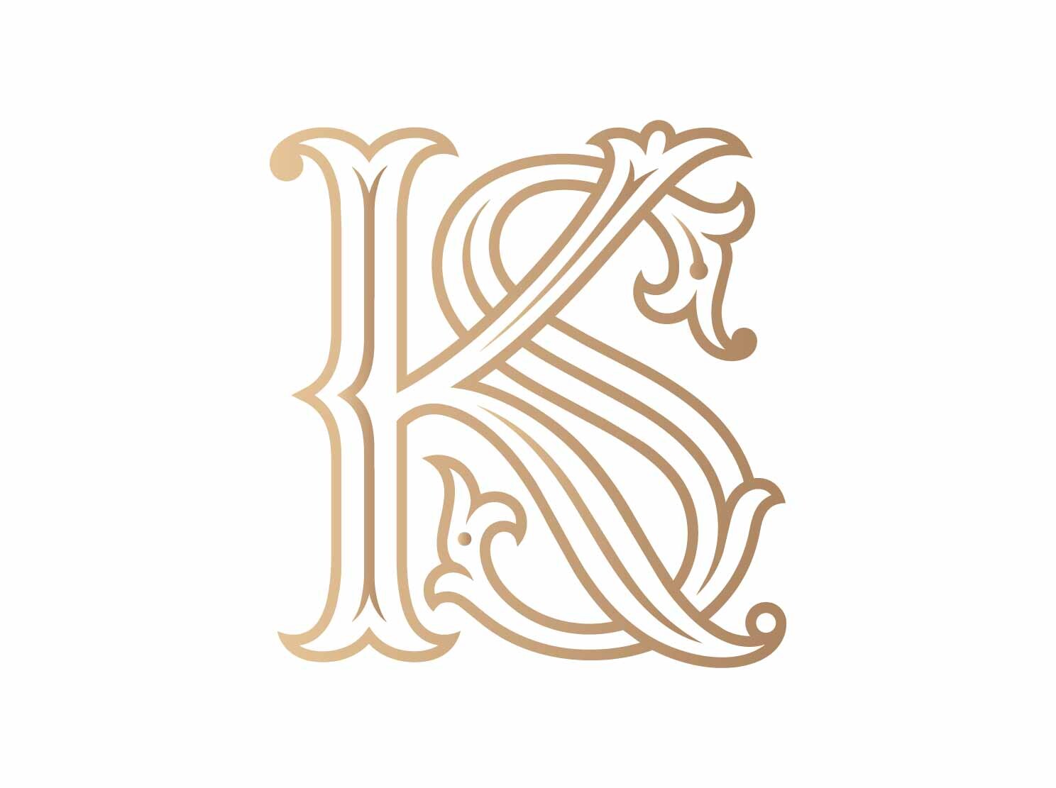 KS Refined Lettermark Monogram SVG