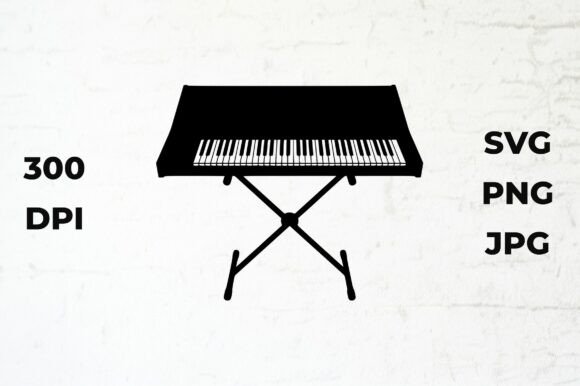 Keyboard Silhouette Retro Stand
