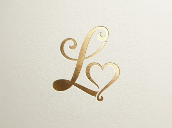 L Love Monogram Logo SVG