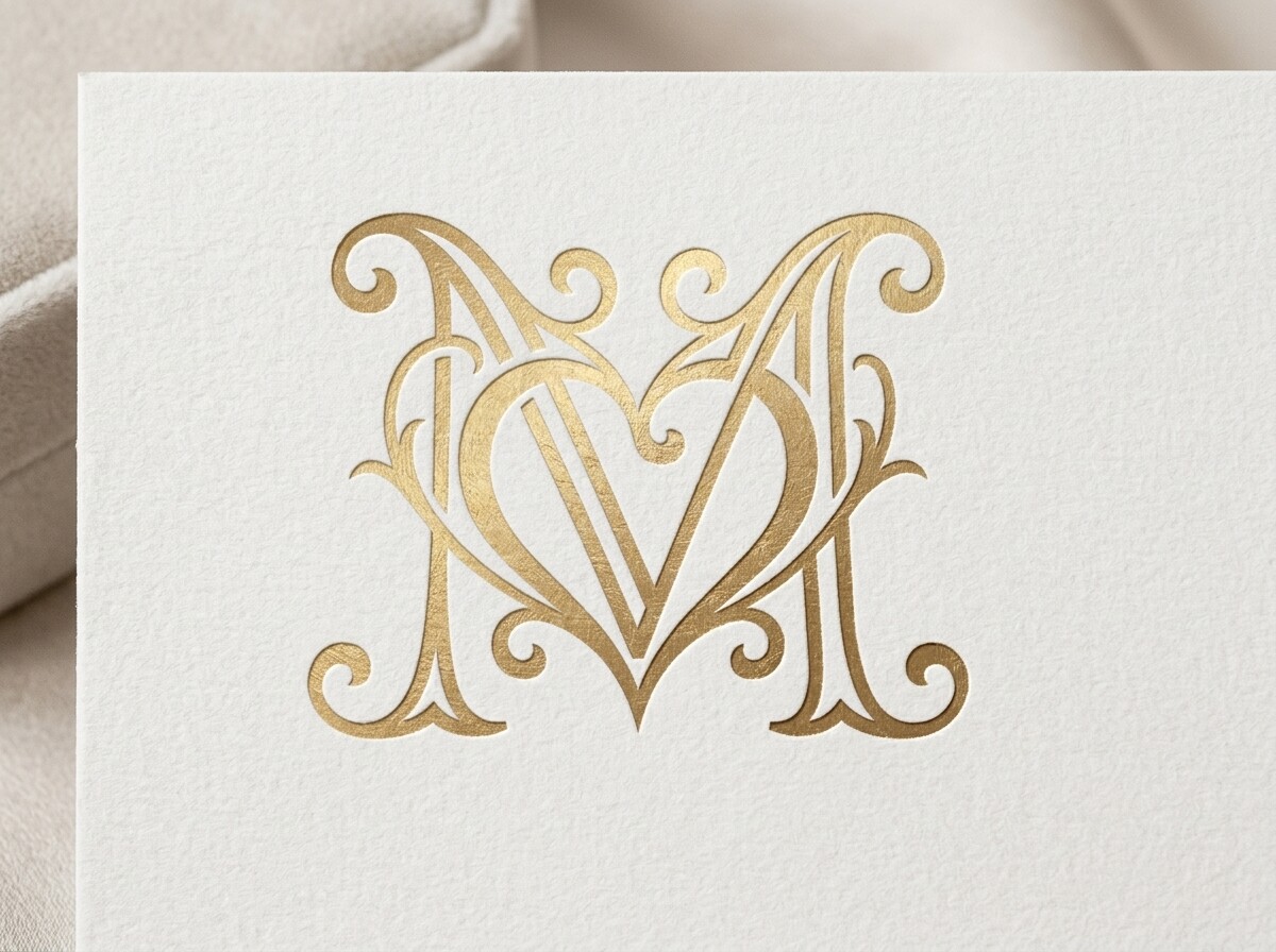 M Love Monogram Logo SVG