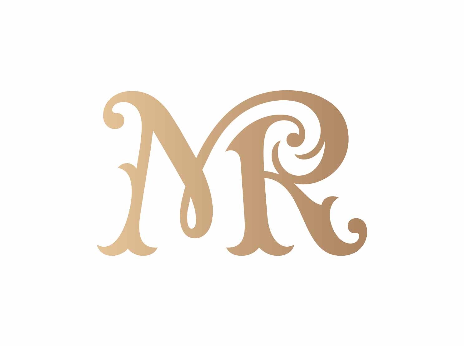 MR Elegant Monogram Logo SVG