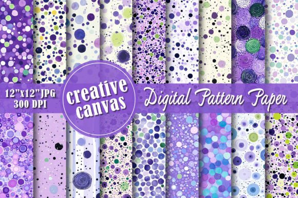 Purple Dot Digital Paper Bundle