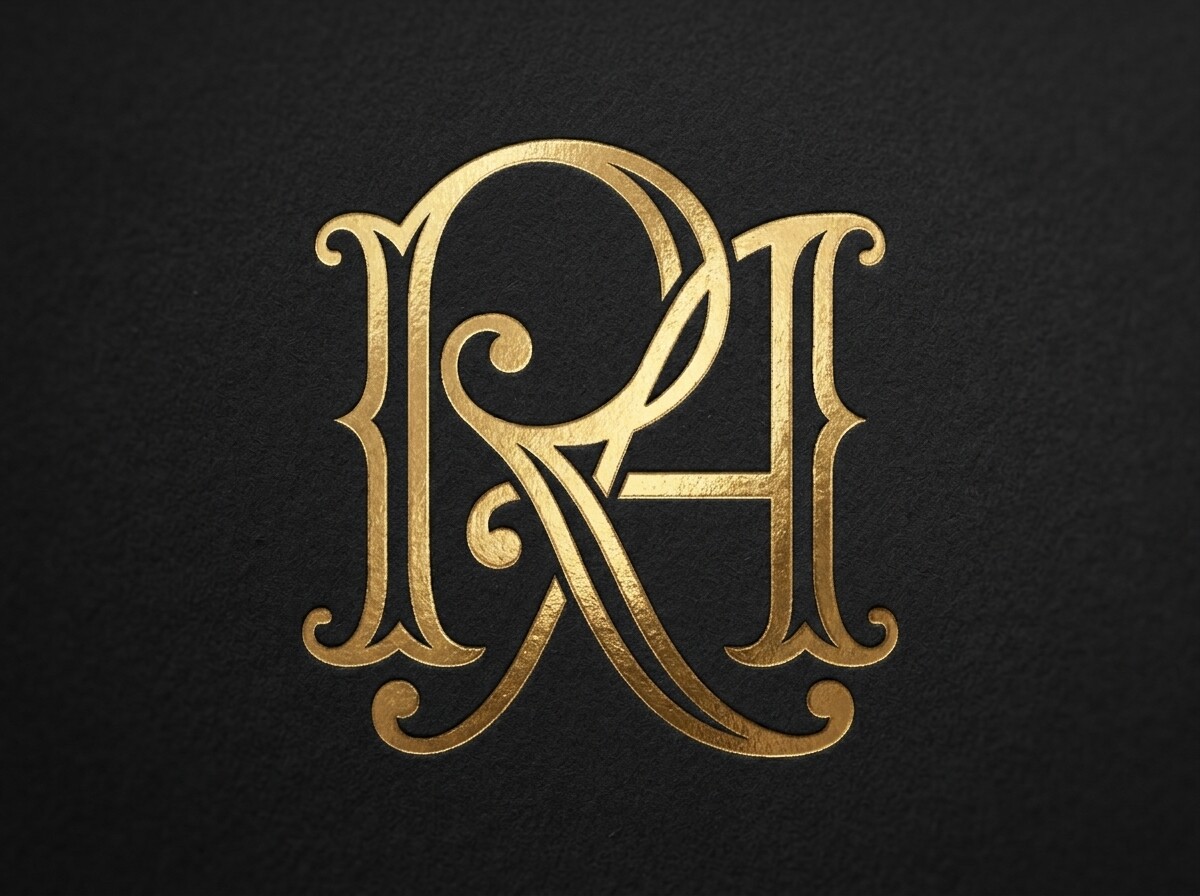 RA Luxury Initial Monogram SVG
