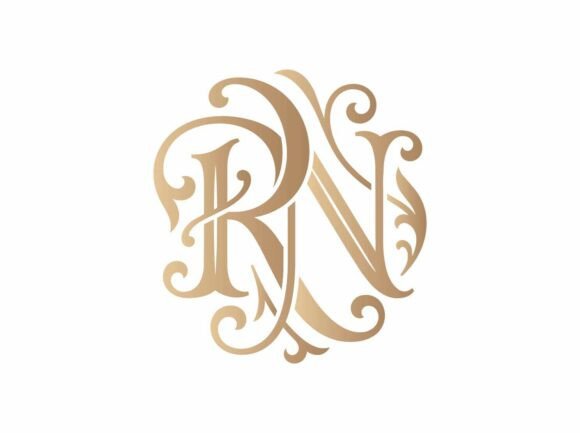 RN Ornate Monogram Logo SVG