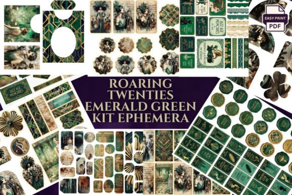 Roaring Twenties Emerald Green Ephemera