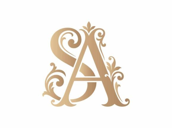 SA Luxury Initial Monogram SVG