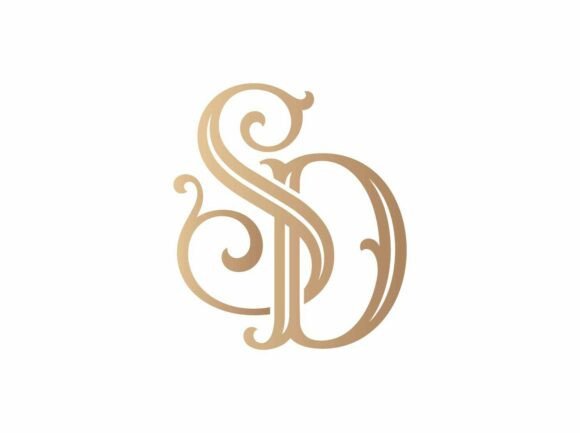 SD Refined Initial Monogram SVG