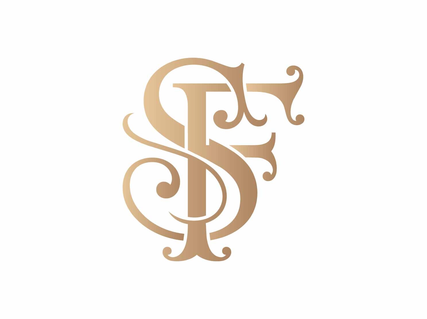 SF Interwoven Initials Logo SVG