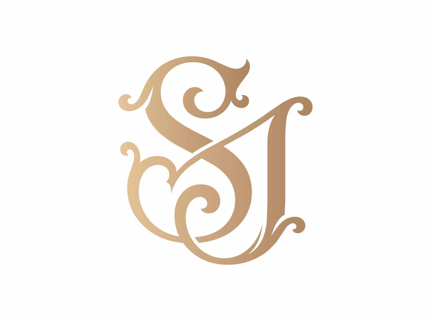 SJ Curvy Monogram Logo SVG